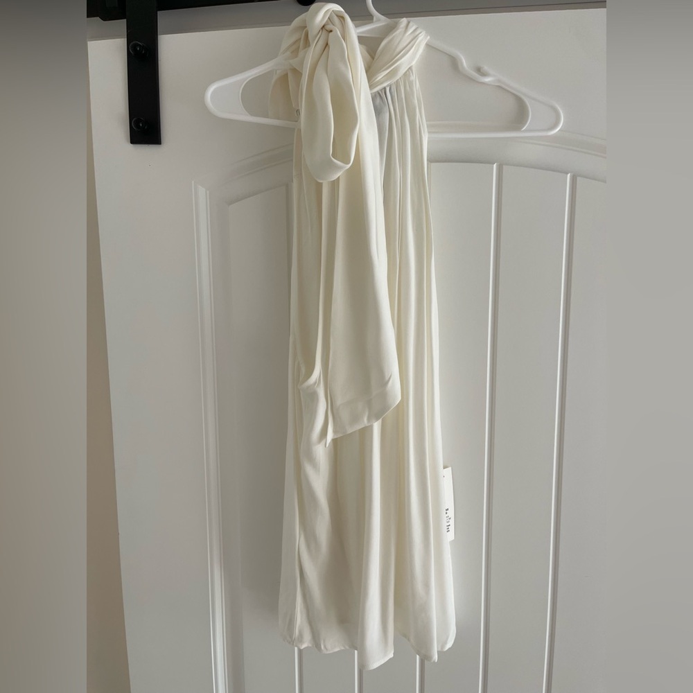 Bardot Ivory Tie Neck Top